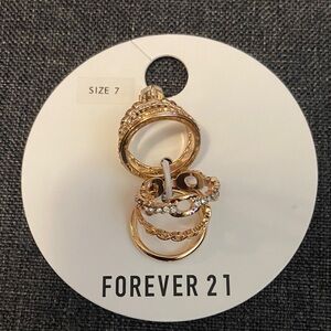 Forever 21 Gold and Silver Ring Set